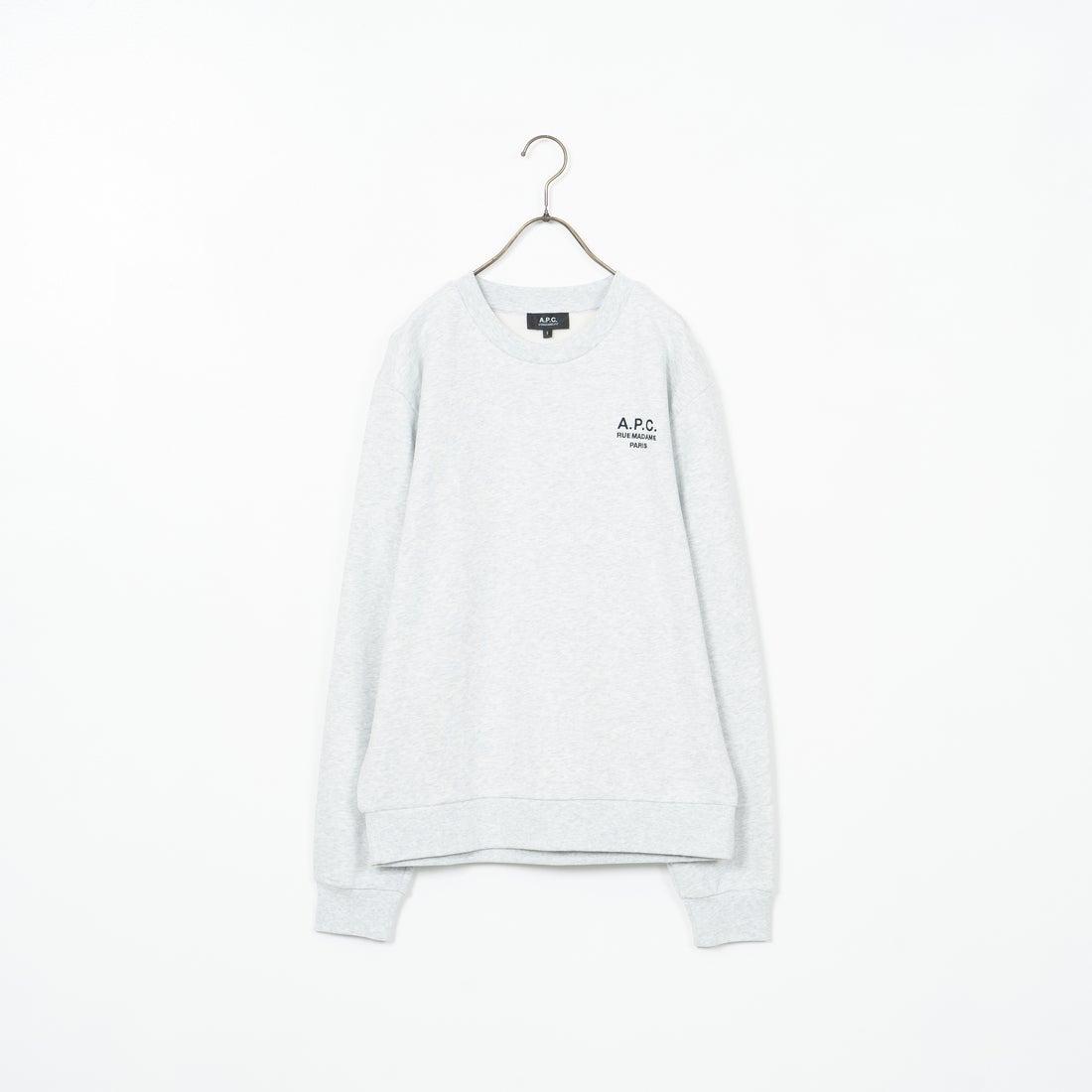A.P.C. [アー・ペー・セー] ロゴ刺繍スウェット [RUE-MADAME] 92 GRIS CH