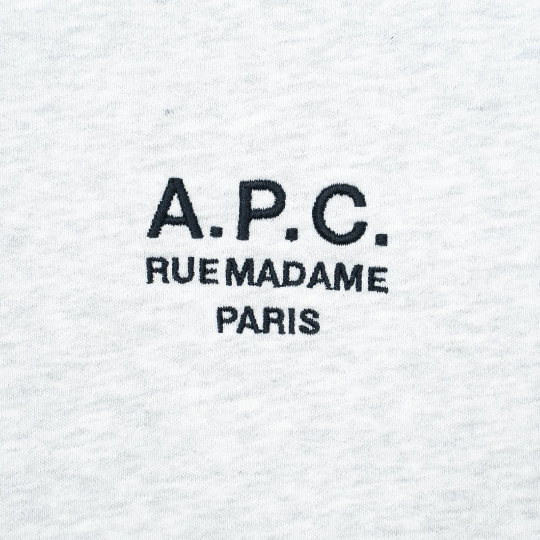 A.P.C. [アー・ペー・セー] ロゴ刺繍スウェット [RUE-MADAME] 92 GRIS CH