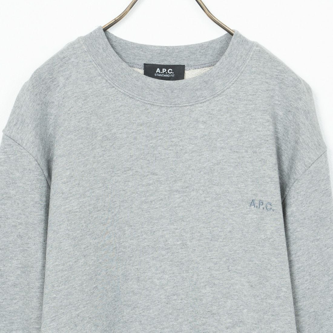 A.P.C. [アー・ペー・セー] ロゴ刺繍スウェット [APC-BRODE] 93 GRIS CH