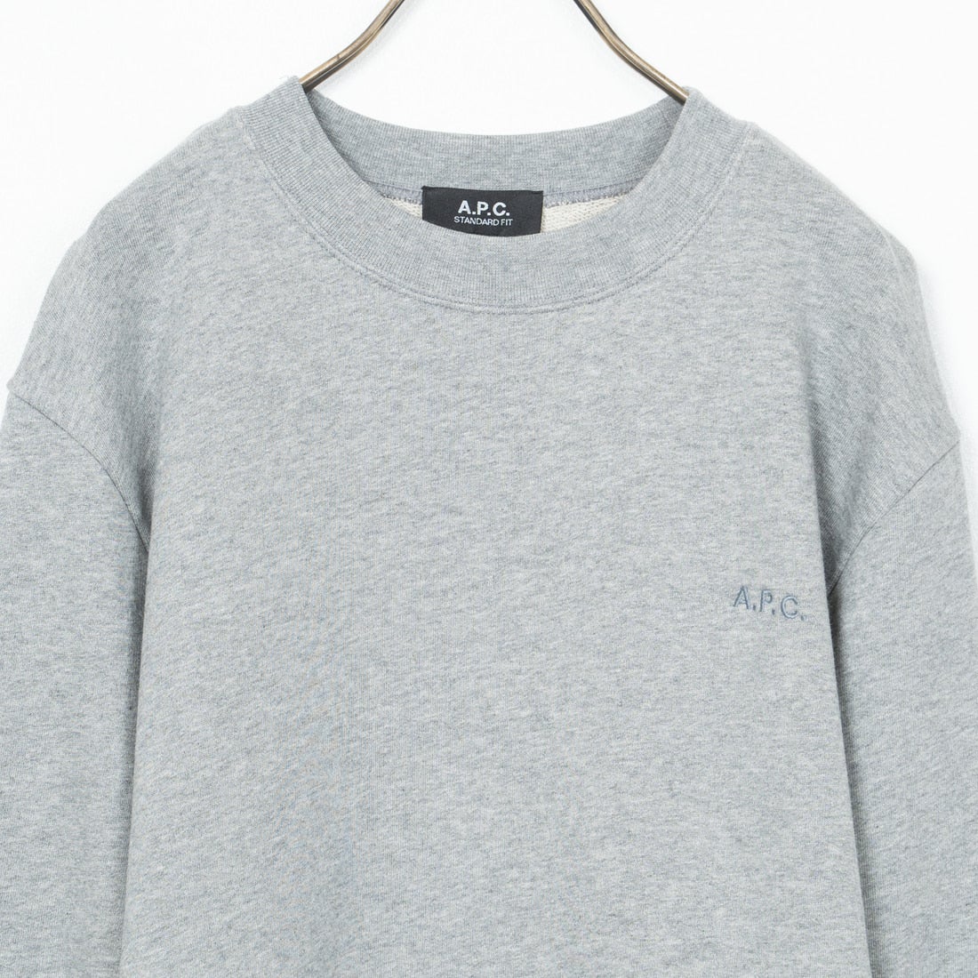 A.P.C. [アー・ペー・セー] ロゴ刺繍スウェット [APC-BRODE] 93 GRIS CH