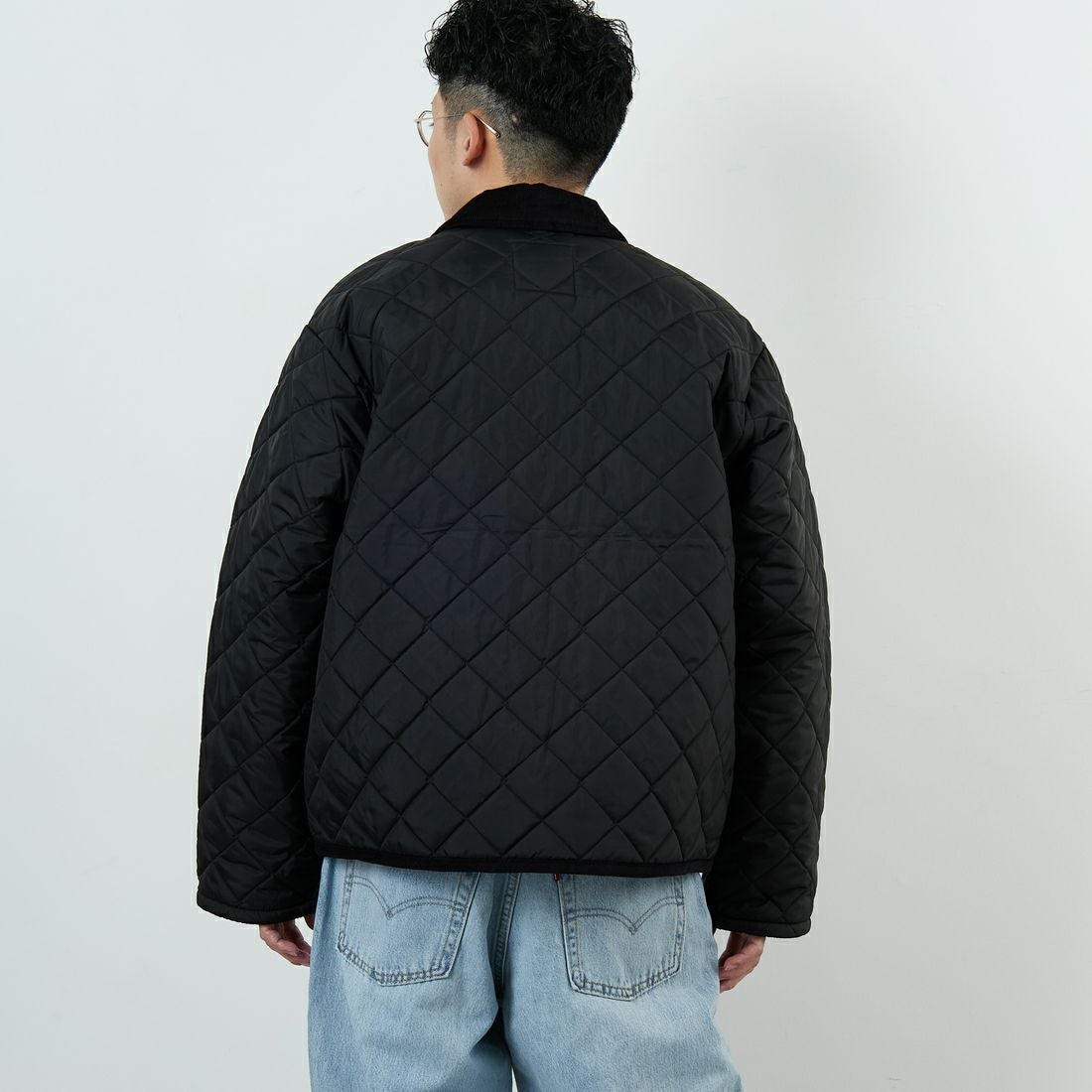 LAVENHAM [ラベンハム] TEYNHAM レギュラーカラーキルティングジャケット [LV10000] F44 SABLE &&モデル身長：168cm 着用サイズ：M&&