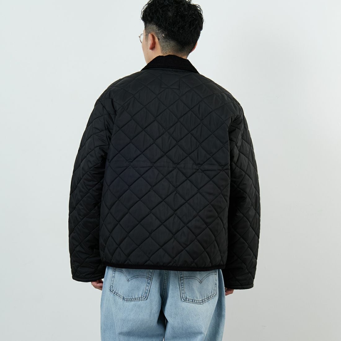 LAVENHAM [ラベンハム] TEYNHAM レギュラーカラーキルティングジャケット [LV10000] F44 SABLE &&モデル身長：168cm 着用サイズ：L&&