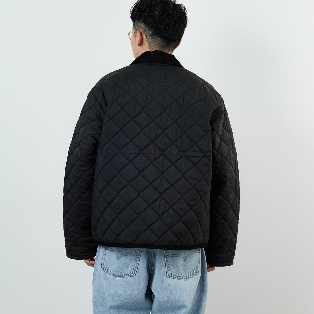 LAVENHAM [ラベンハム] TEYNHAM レギュラーカラーキルティングジャケット [LV10000] F44 SABLE &&モデル身長：168cm 着用サイズ：L&&