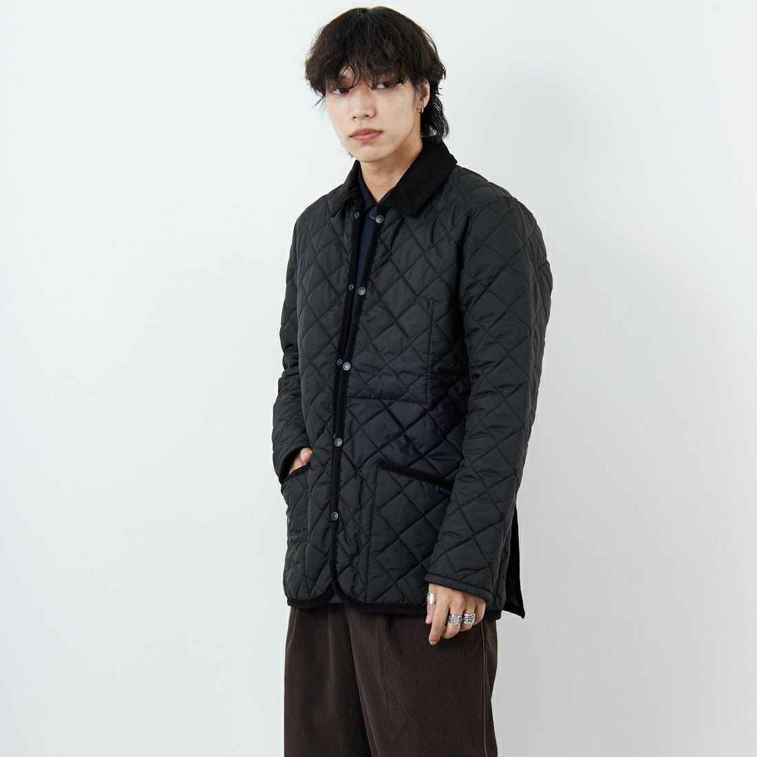 LAVENHAM [ラベンハム] Denham Mens 20 デンハム キルティングジャケット [SLJ9003] F44 SABLE &&モデル身長：179cm 着用サイズ：L&&