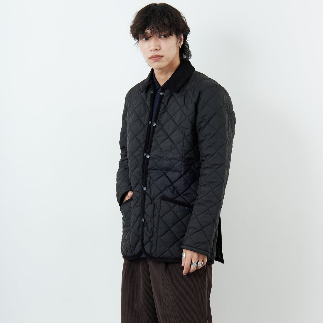 LAVENHAM [ラベンハム] Denham Mens 20 デンハム キルティングジャケット [SLJ9003] F44 SABLE &&モデル身長：179cm 着用サイズ：L&&