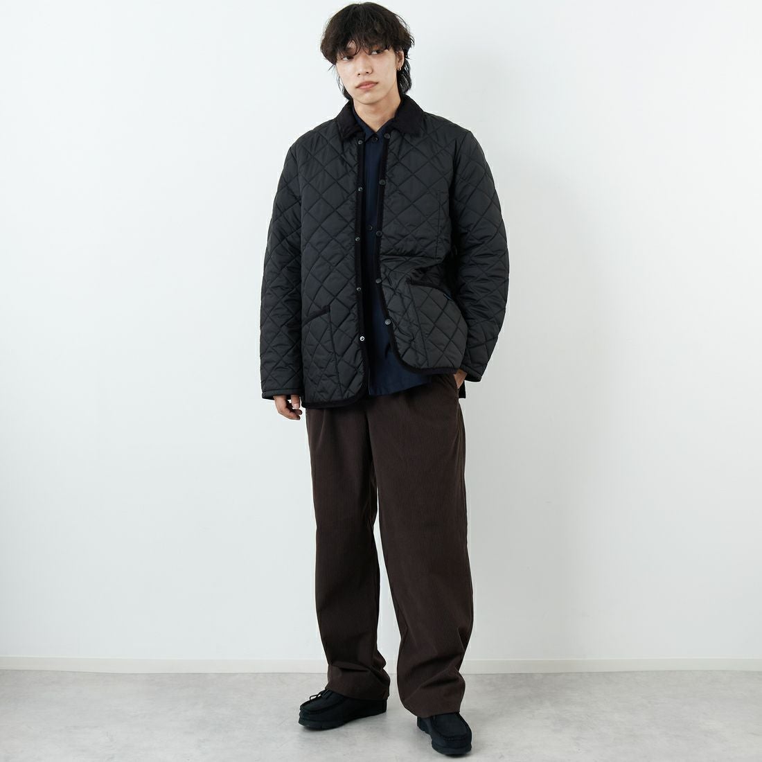 LAVENHAM [ラベンハム] Denham Mens 20 デンハム キルティングジャケット [SLJ9003] F44 SABLE &&モデル身長：179cm 着用サイズ：L&&