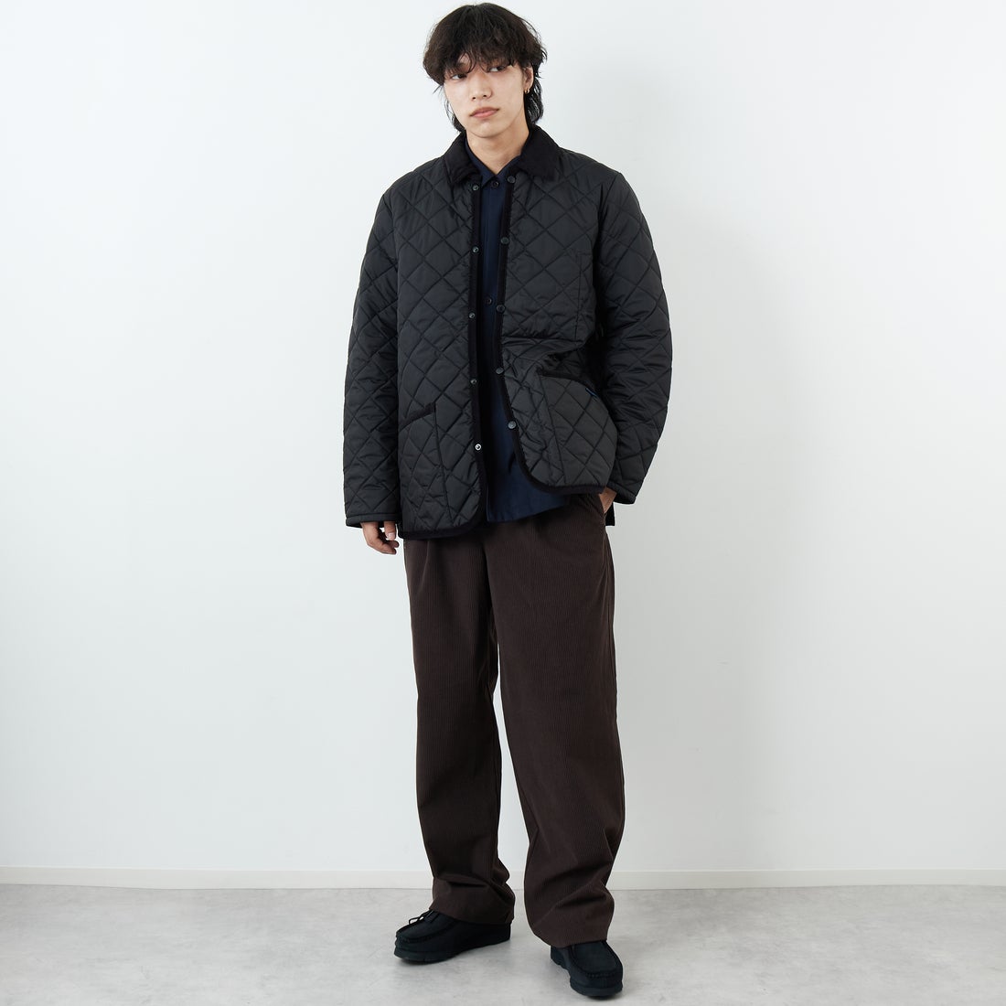 LAVENHAM [ラベンハム] Denham Mens 20 デンハム キルティングジャケット [SLJ9003] F44 SABLE &&モデル身長：179cm 着用サイズ：L&&