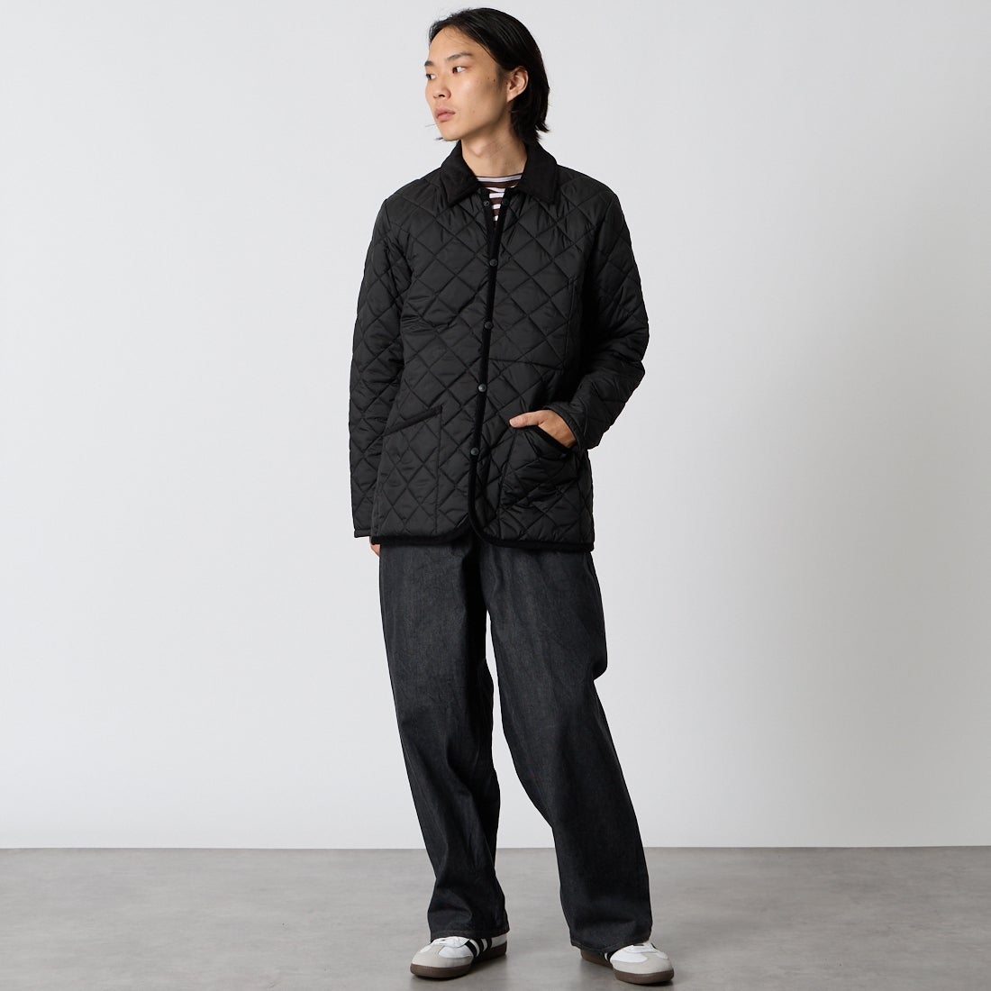 LAVENHAM [ラベンハム] Denham Mens 20 デンハム キルティングジャケット [SLJ9003] F44 SABLE &&モデル身長：175cm 着用サイズ：M&&