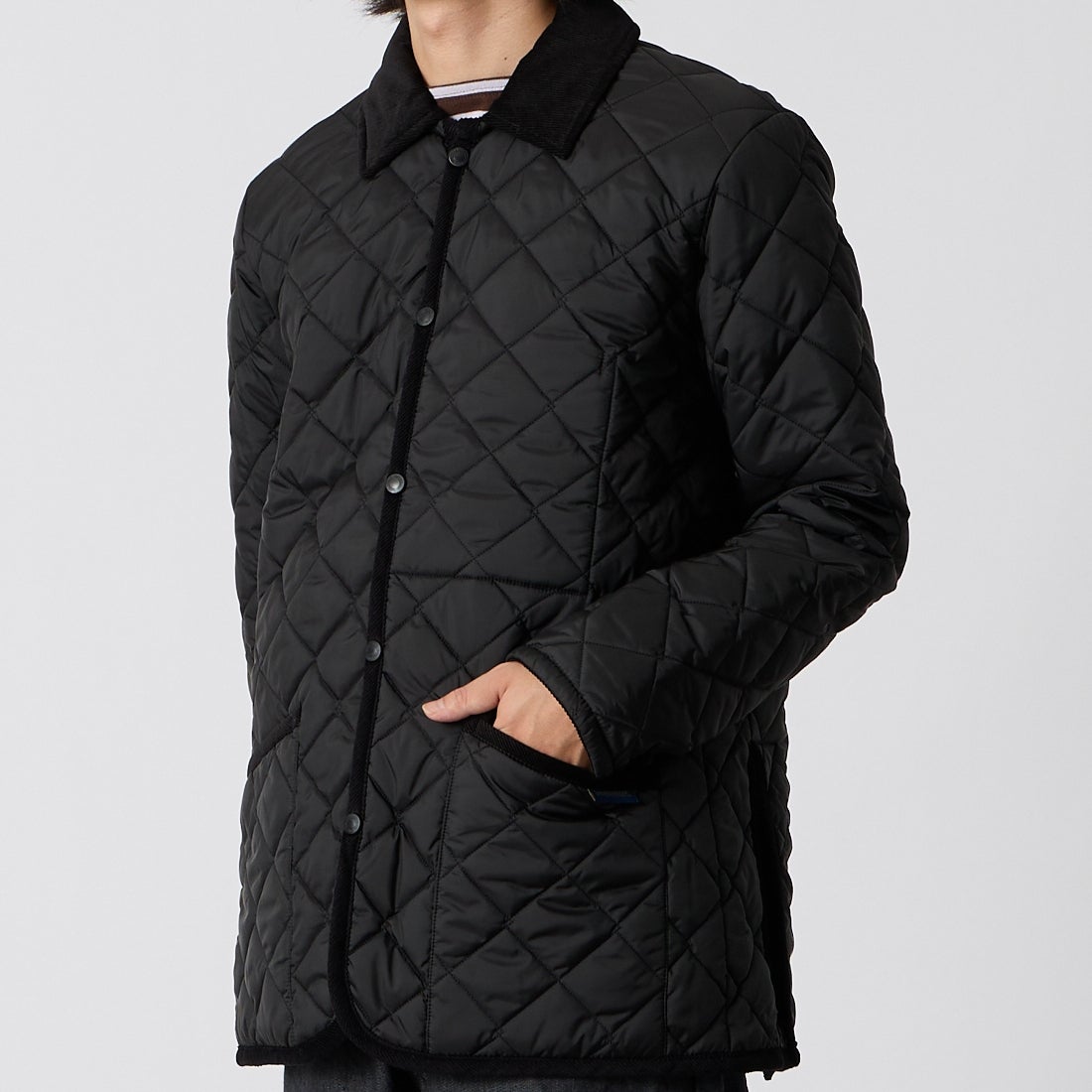 LAVENHAM [ラベンハム] Denham Mens 20 デンハム キルティングジャケット [SLJ9003] F44 SABLE &&モデル身長：175cm 着用サイズ：M&&