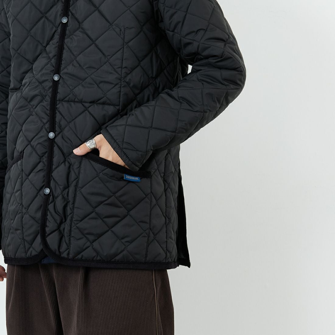 LAVENHAM [ラベンハム] Denham Mens 20 デンハム キルティングジャケット [SLJ9003] F44 SABLE &&モデル身長：179cm 着用サイズ：L&&