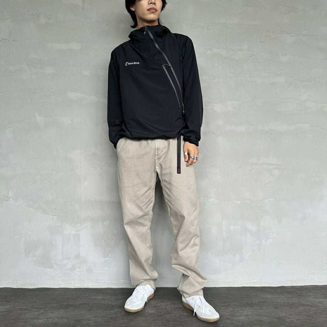 GRAMiCCi [グラミチ] ピグメントダイ グラミチパンツ [G4FM-P088] PIGMENT OA &&モデル身長：179cm 着用サイズ：L&&