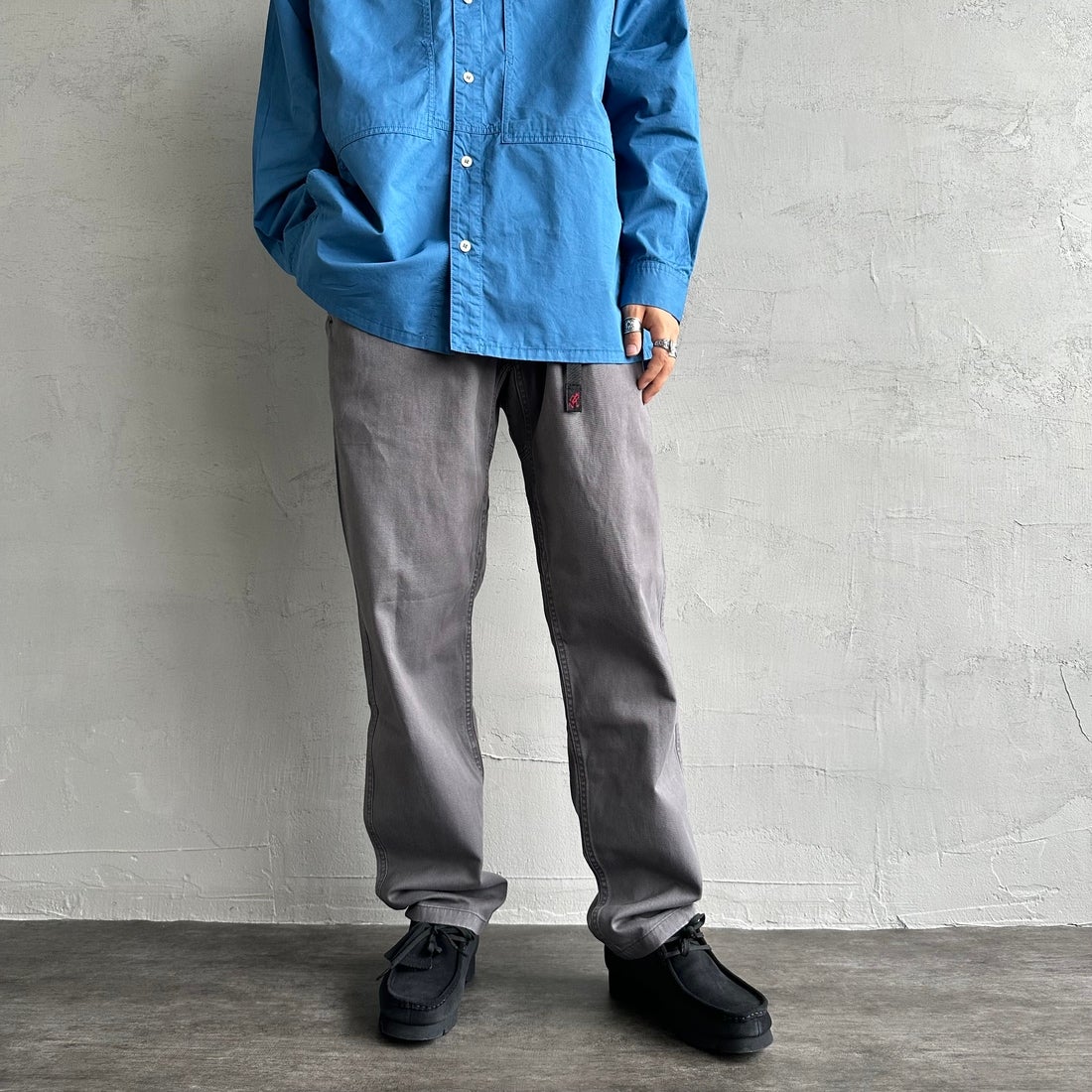 GRAMiCCi [グラミチ] ピグメントダイ グラミチパンツ [G4FM-P088] PIGMENT FO &&モデル身長：179cm 着用サイズ：M&&GRAMiCCi [グラミチ] ピグメントダイ グラミチパンツ [G4FM-P088] PIGMENT FO &&モデル身長：179cm 着用サイズ：M&&