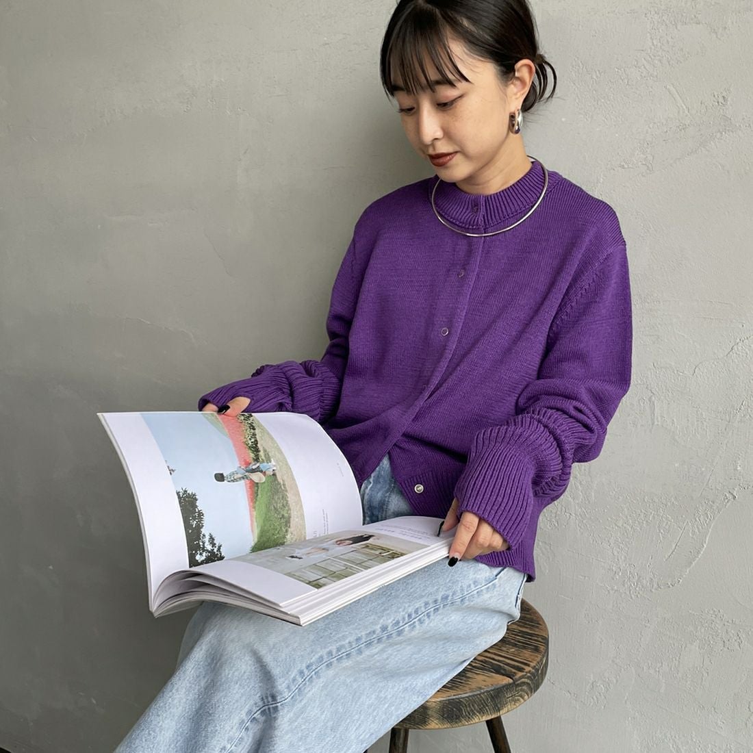 94 PURPLE&&モデル身長：150cm 着用サイズ：F0&&