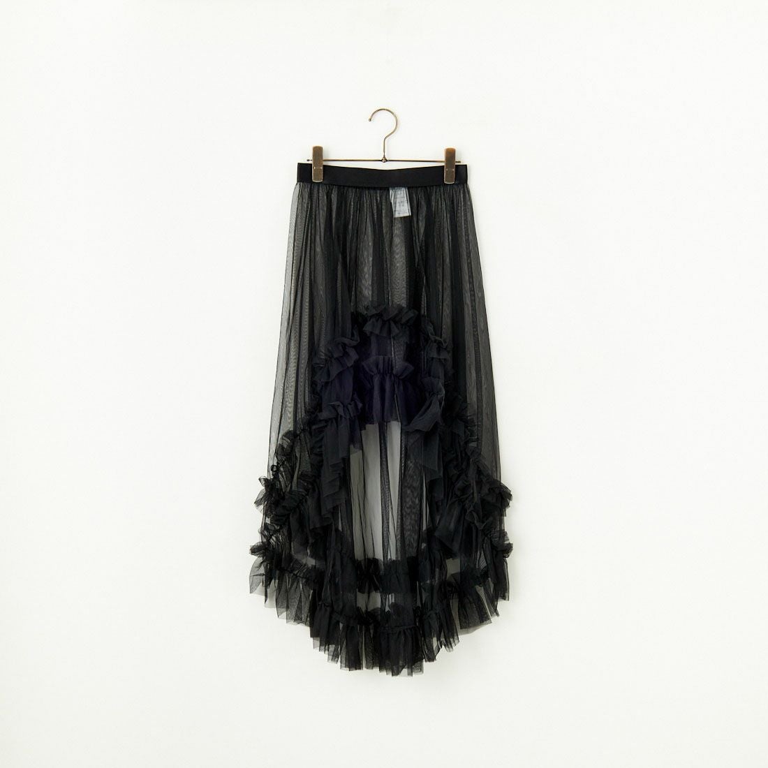 CHIGNON [シニヨン] アシメレイヤードチュールスカート [2344-063PT] BLACK