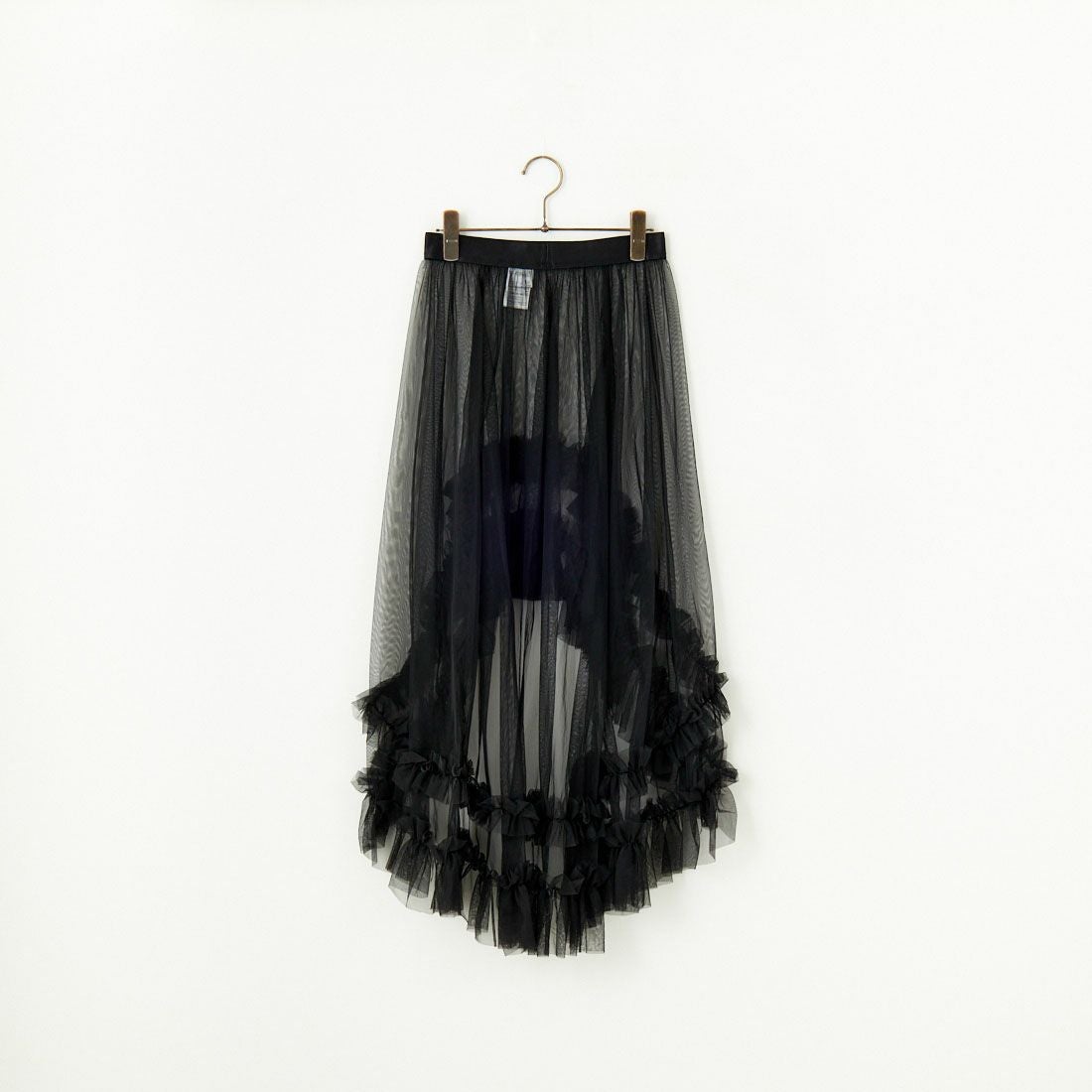 CHIGNON [シニヨン] アシメレイヤードチュールスカート [2344-063PT] BLACK