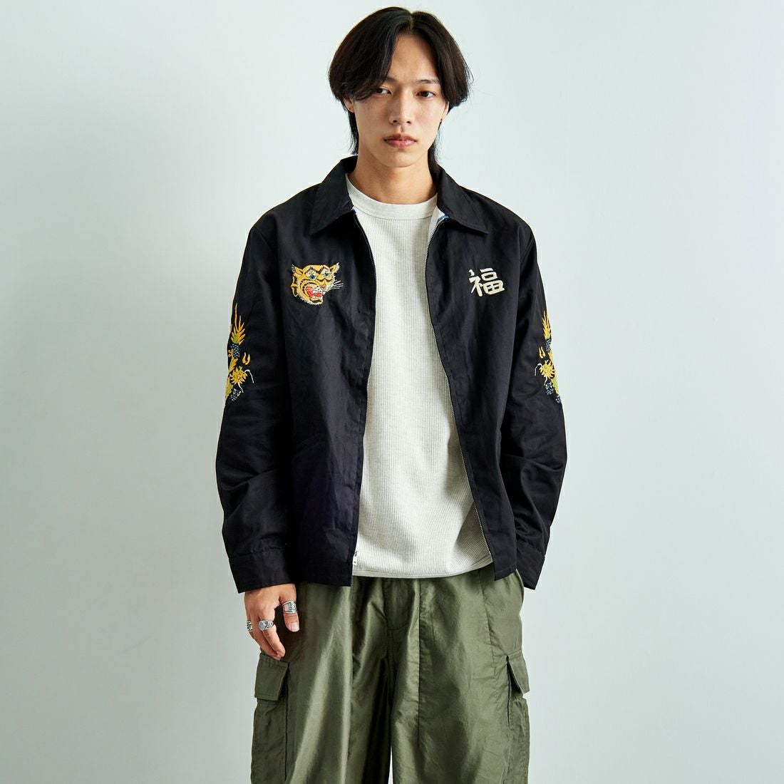 119 BLK&&モデル身長：179cm 着用サイズ：L&&