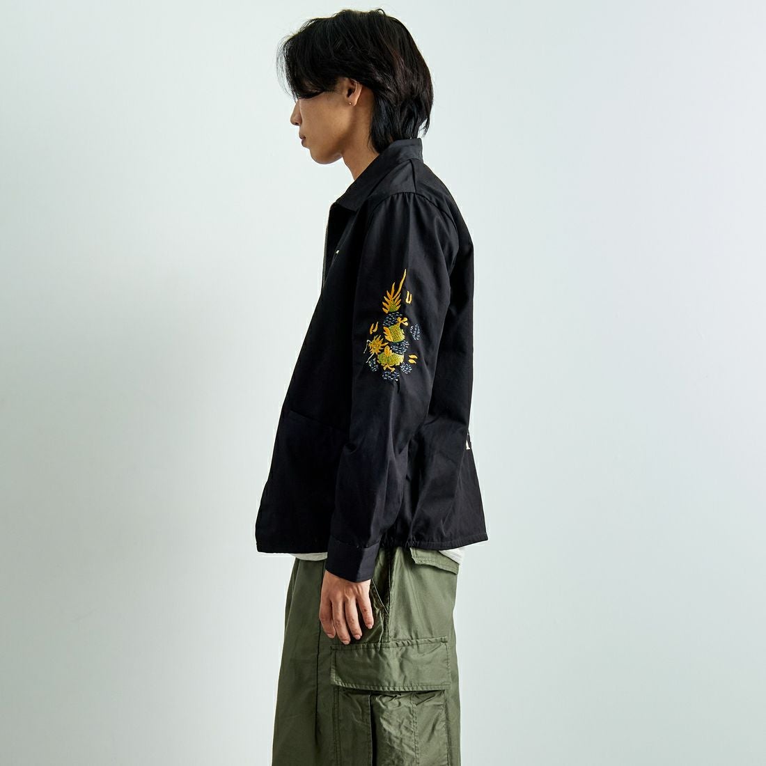 TAILOR TOYO [テーラートウヨウ] コットンベトナムジャケット [TT15546] 119 BLK &&モデル身長：179cm 着用サイズ：L&&