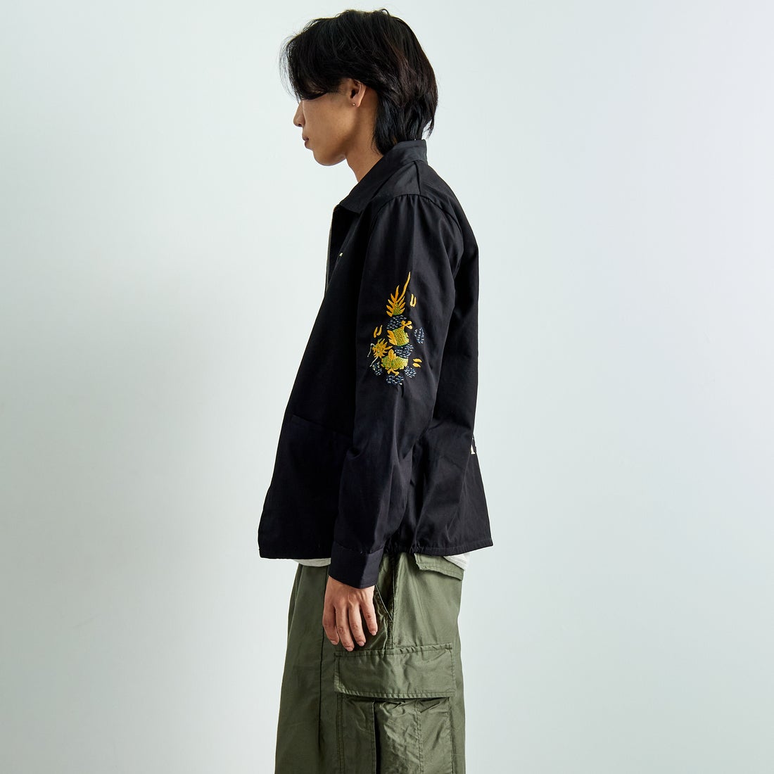 TAILOR TOYO [テーラートウヨウ] コットンベトナムジャケット [TT15546] 119 BLK &&モデル身長：179cm 着用サイズ：L&&