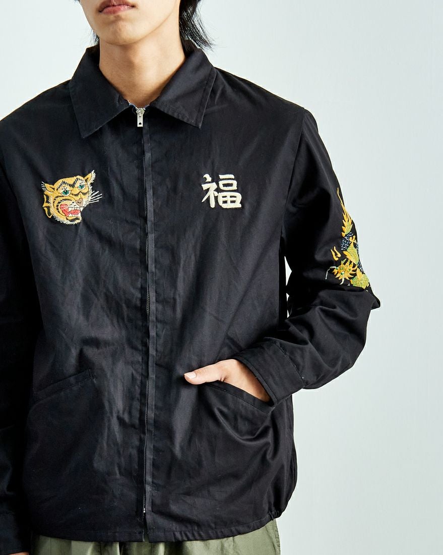 TAILOR TOYO [テーラートウヨウ] コットンベトナムジャケット [TT15546] 119 BLK &&モデル身長：179cm 着用サイズ：L&&