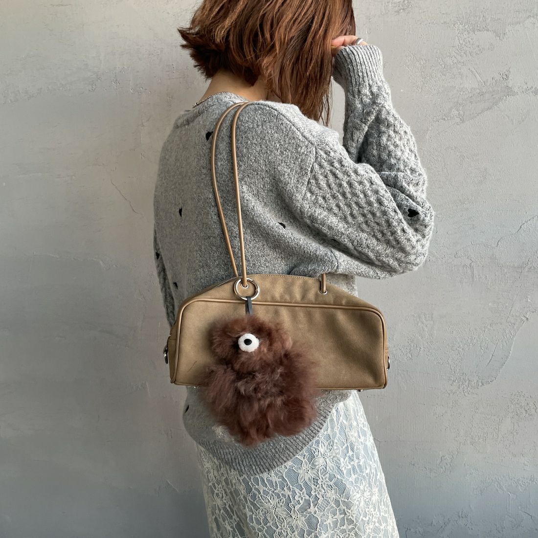 COSY [コージー] ベビーアルパカ スモールベアキーリング [KH-EV-SB] MB MID BRO