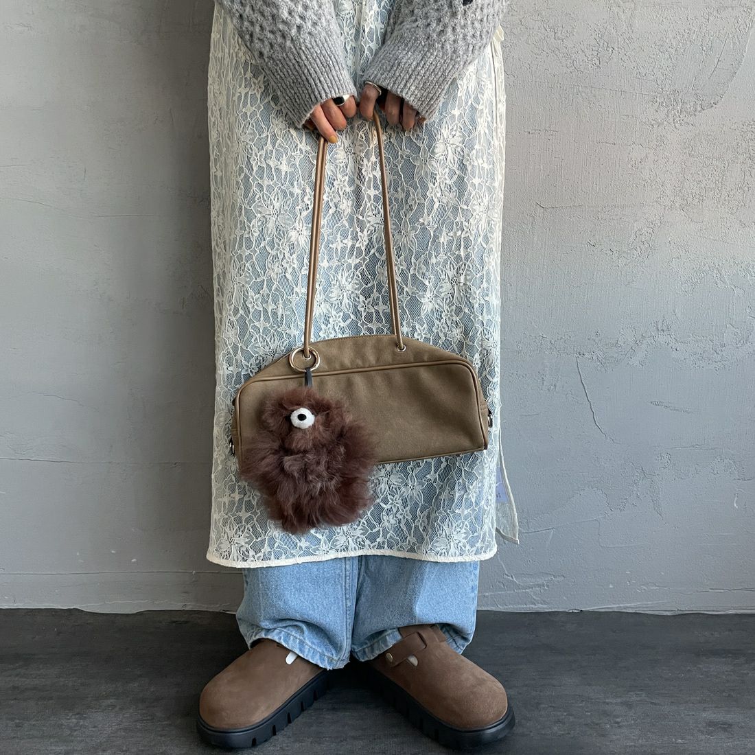 COSY [コージー] ベビーアルパカ スモールベアキーリング [KH-EV-SB] MB MID BRO