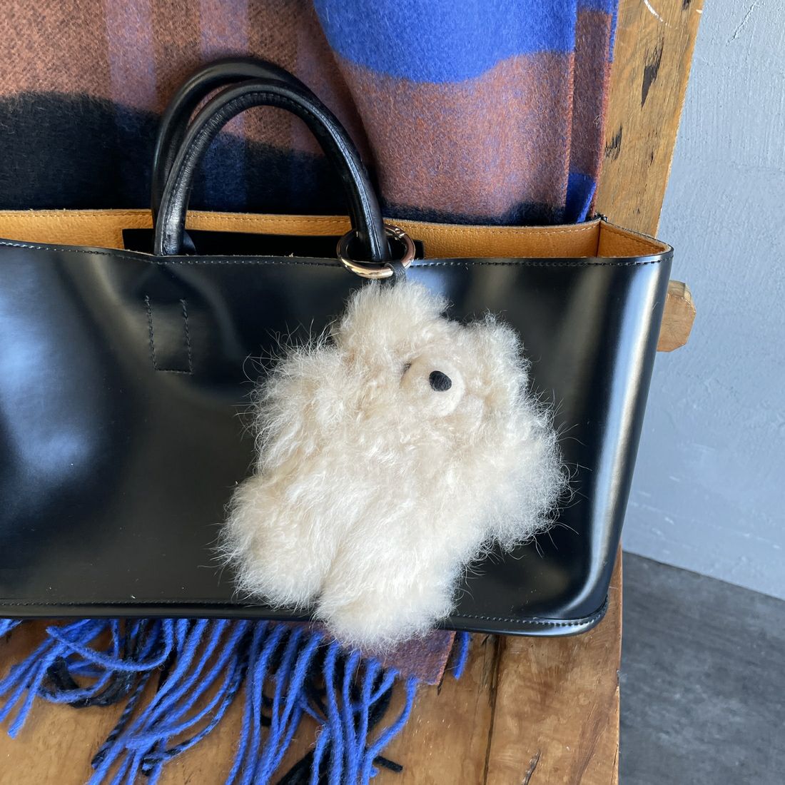 COSY [コージー] ベビーアルパカ スモールベアキーリング [KH-EV-SB] BE BEIGE