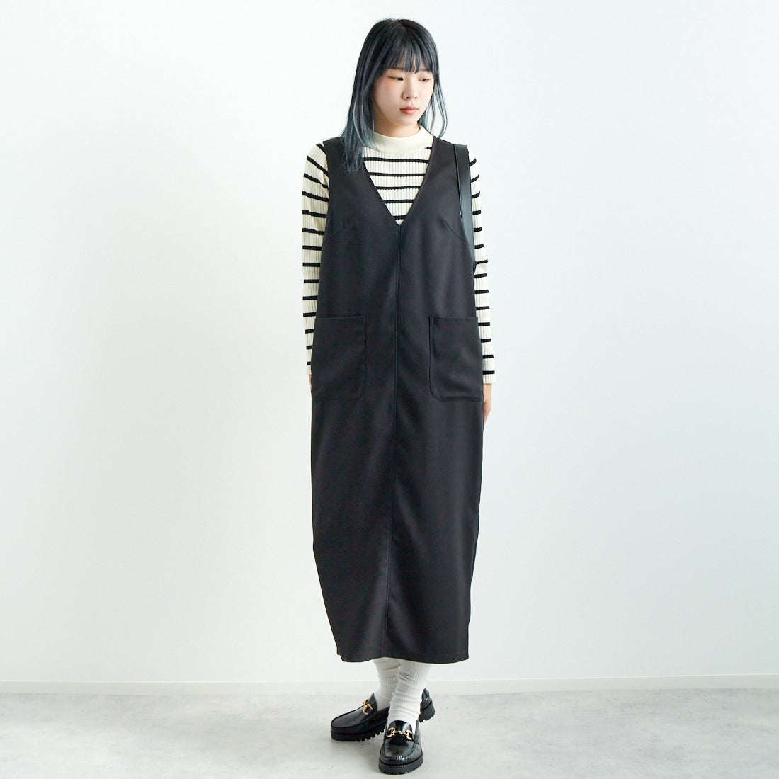 004 ﾌﾞﾗｯｸ&&モデル身長：167cm 着用サイズ：F&&