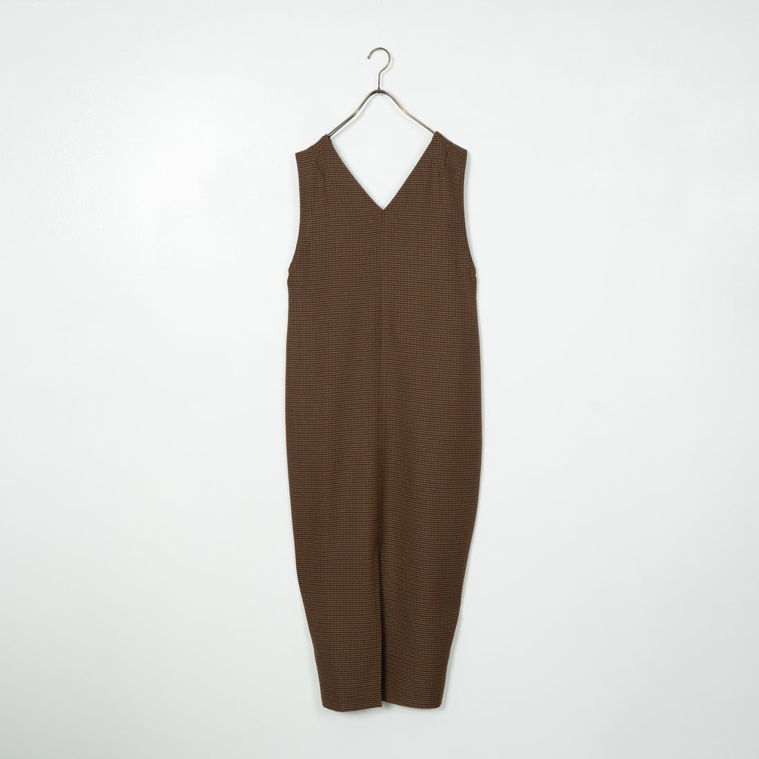 Jeans Factory Clothes [ジーンズファクトリークローズ] チェックVネックワンピース [21243057] 036 ﾌﾞﾗｳﾝC