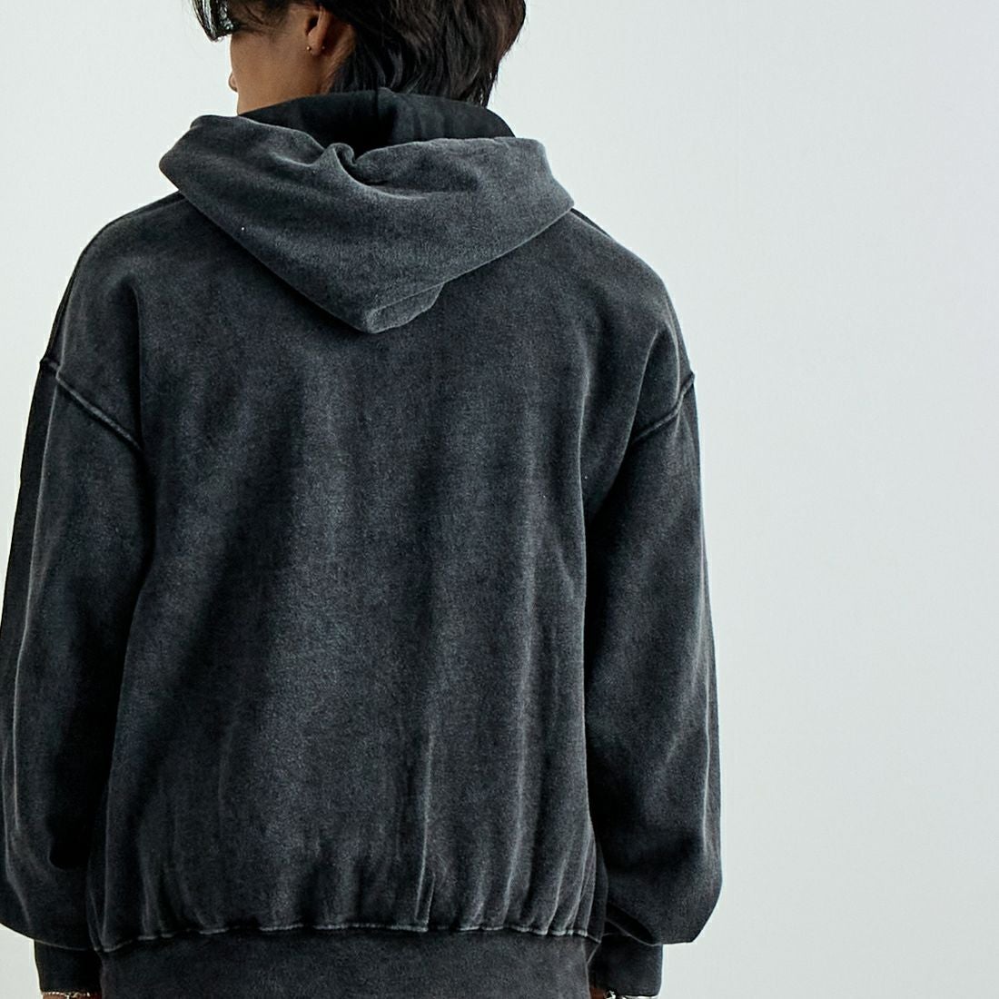 Jeans Factory Clothes [ジーンズファクトリークローズ] T/Cケミカルカコウウラケジップパーカー [2423-426IN] BLACK