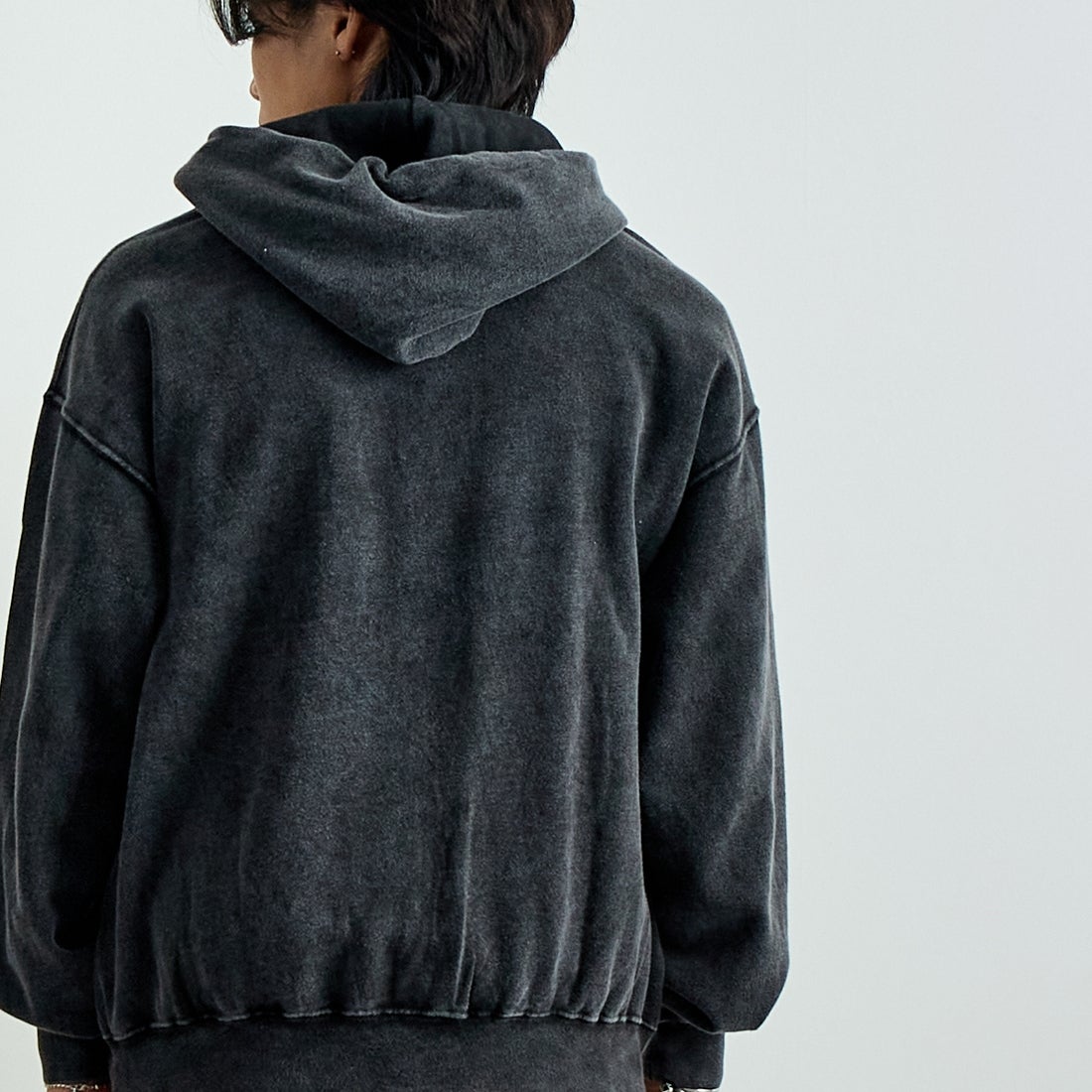 Jeans Factory Clothes [ジーンズファクトリークローズ] T/Cケミカルカコウウラケジップパーカー [2423-426IN] BLACK