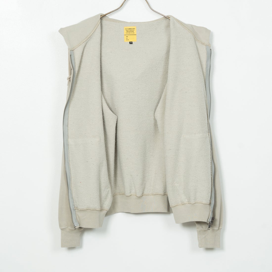 Jeans Factory Clothes [ジーンズファクトリークローズ] T/Cケミカルカコウウラケジップパーカー [2423-426IN] GREY