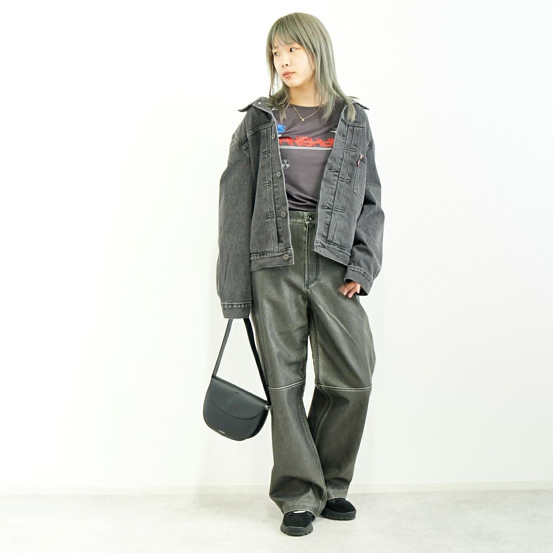 MAISON SPECIAL [メゾンスペシャル] FinishLINE スキントップス [21242415309] C.GRY &&モデル身長：167cm 着用サイズ：F&&
