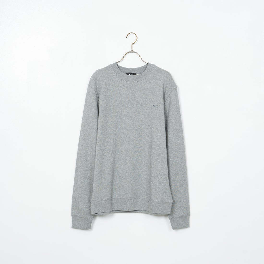 A.P.C. [アー・ペー・セー] ロゴ刺繍スウェット [APC-BRODE] 93 GRIS CH