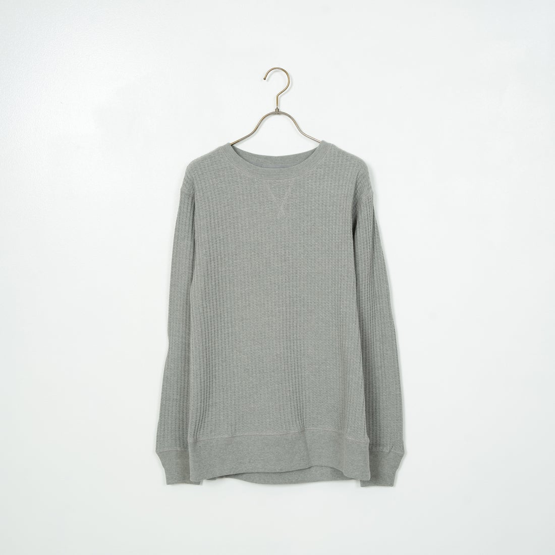 JE MORGAN [ジェイイーモーガン] ビッグワッフルクルーネックシャツ