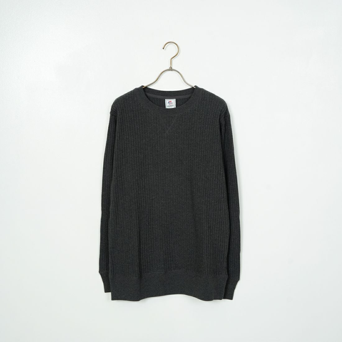 JE MORGAN [ジェイイーモーガン] ビッグワッフルクルーネックシャツ [JB001-52C] 18 ﾓｸCHARC