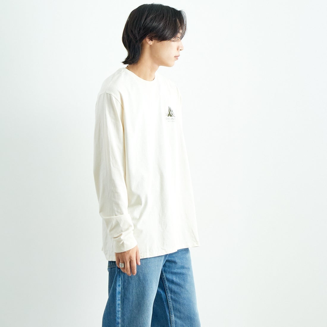 patagonia [パタゴニア] メンズ シュイナードクレスト レスポンシビリティーTシャツ [37779] BCW &&モデル身長：179cm 着用サイズ：L&&