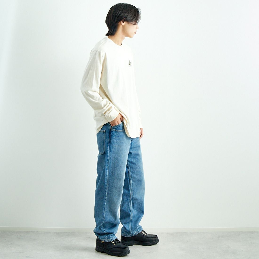 patagonia [パタゴニア] メンズ シュイナードクレスト レスポンシビリティーTシャツ [37779] BCW &&モデル身長：179cm 着用サイズ：L&&