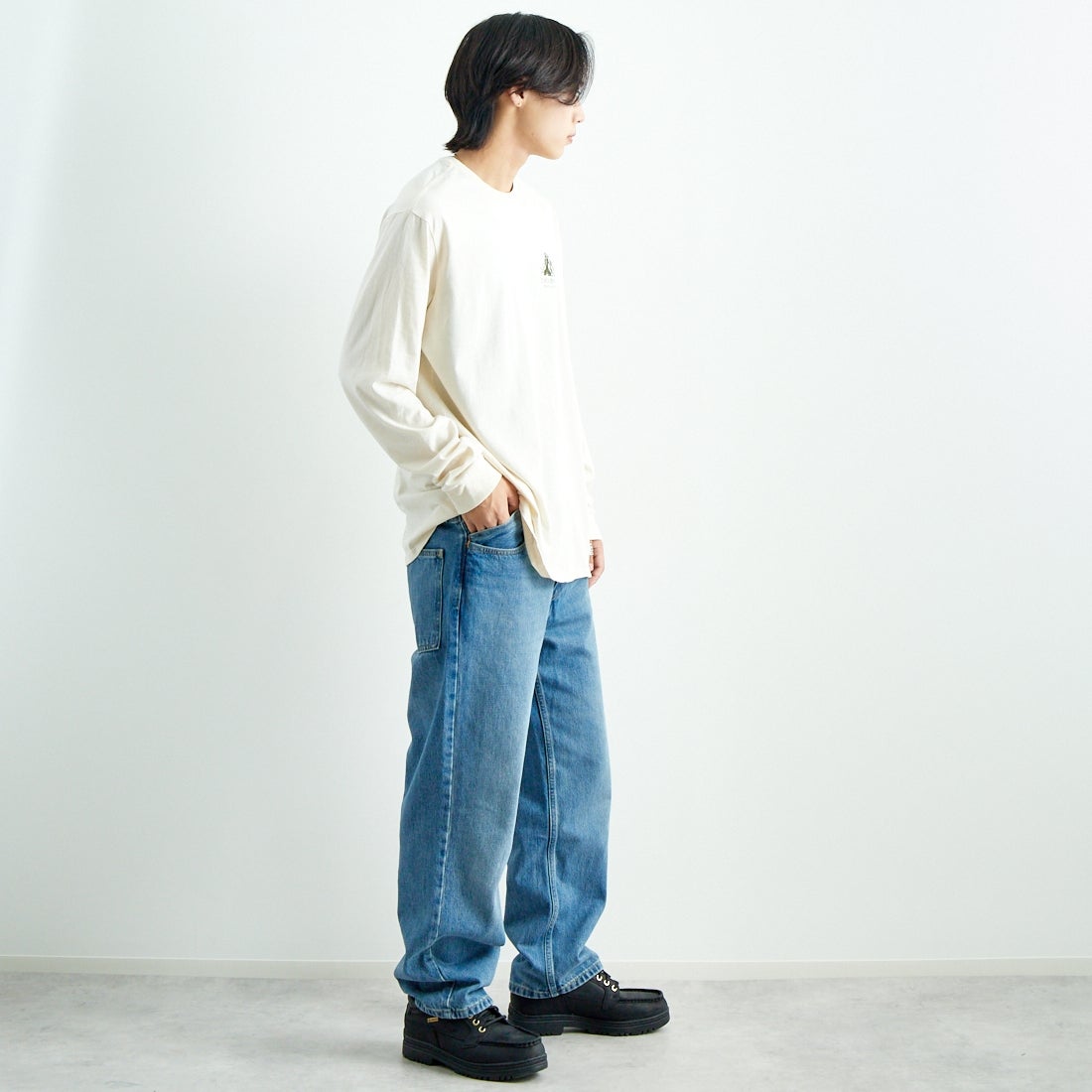 patagonia [パタゴニア] メンズ シュイナードクレスト レスポンシビリティーTシャツ [37779] BCW &&モデル身長：179cm 着用サイズ：L&&