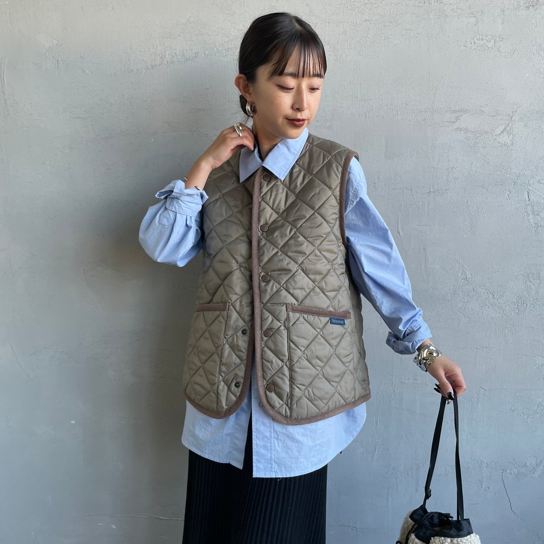 LAVENHAM [ラベンハム] コクーン ソーンハム ウィメンズ [LV10125] C62 CORK &&モデル身長：150cm 着用サイズ：8&&