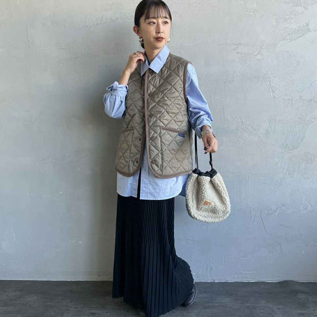 LAVENHAM [ラベンハム] コクーン ソーンハム ウィメンズ [LV10125] C62 CORK &&モデル身長：150cm 着用サイズ：8&&