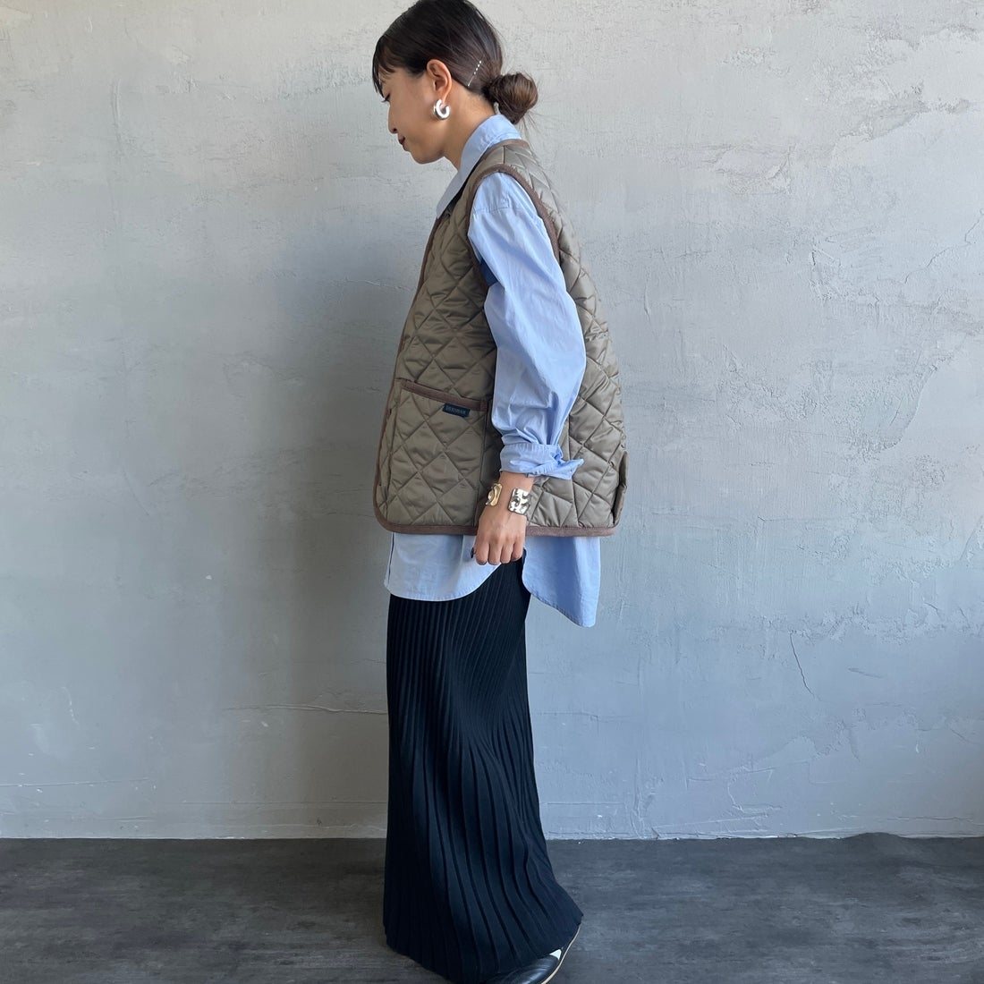 LAVENHAM [ラベンハム] コクーン ソーンハム ウィメンズ [LV10125] C62 CORK &&モデル身長：150cm 着用サイズ：8&&