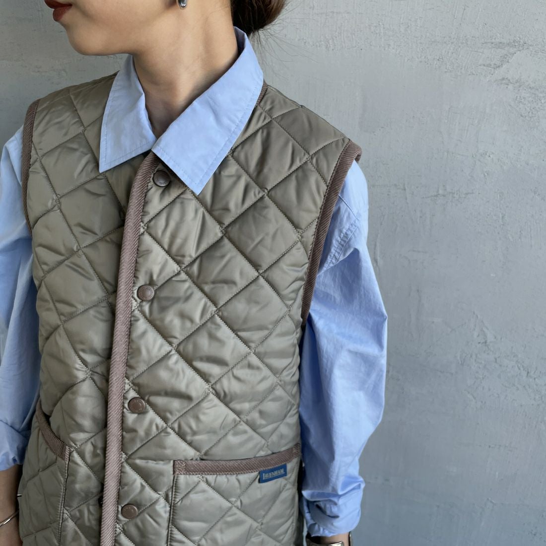 LAVENHAM [ラベンハム] コクーン ソーンハム ウィメンズ [LV10125] C62 CORK &&モデル身長：150cm 着用サイズ：8&&