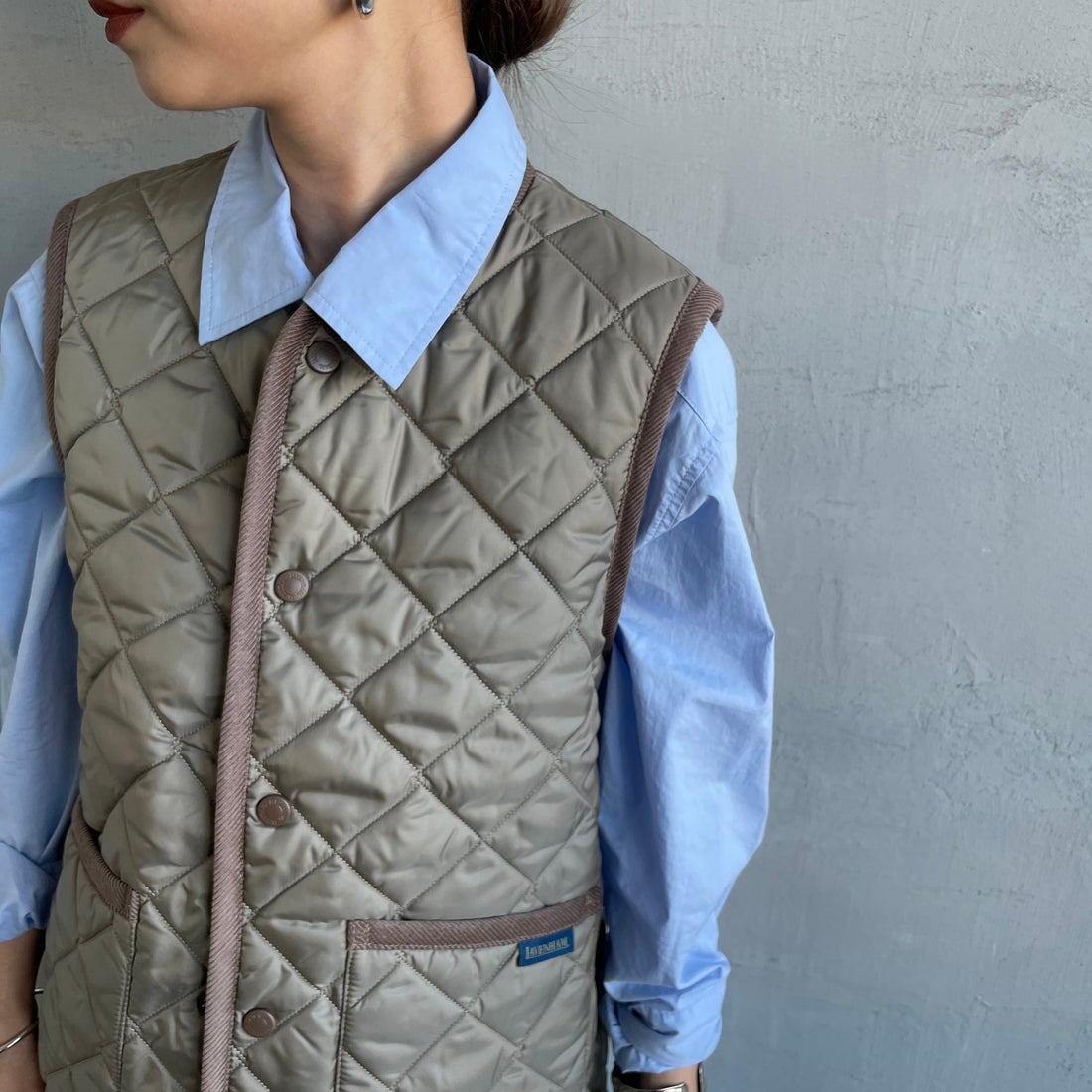 LAVENHAM [ラベンハム] コクーン ソーンハム ウィメンズ [LV10125] C62 CORK &&モデル身長：150cm 着用サイズ：8&&