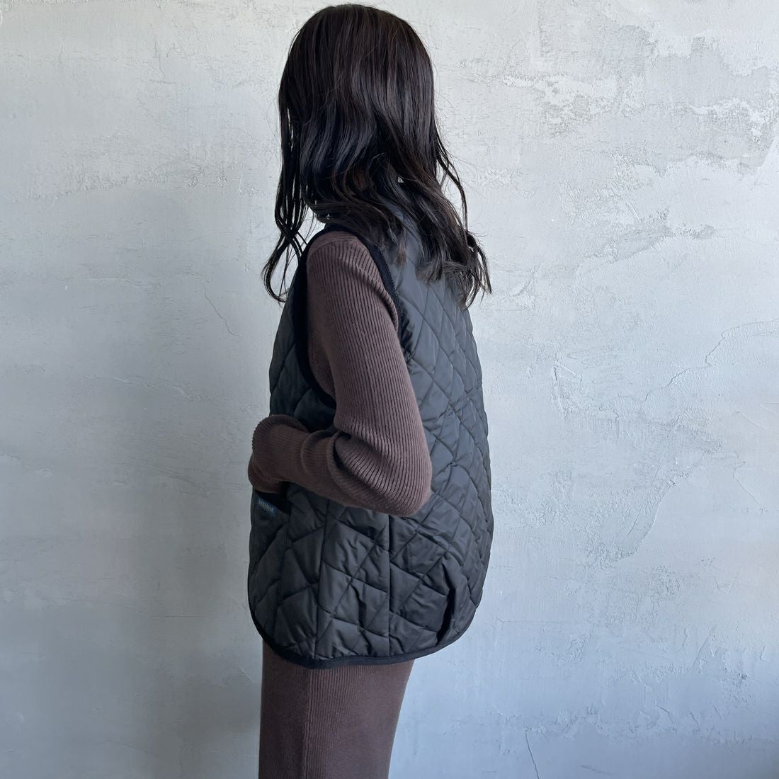 LAVENHAM [ラベンハム] コクーン ソーンハム ウィメンズ [LV10125] F44 SABLE &&モデル身長：160cm 着用サイズ：10&&