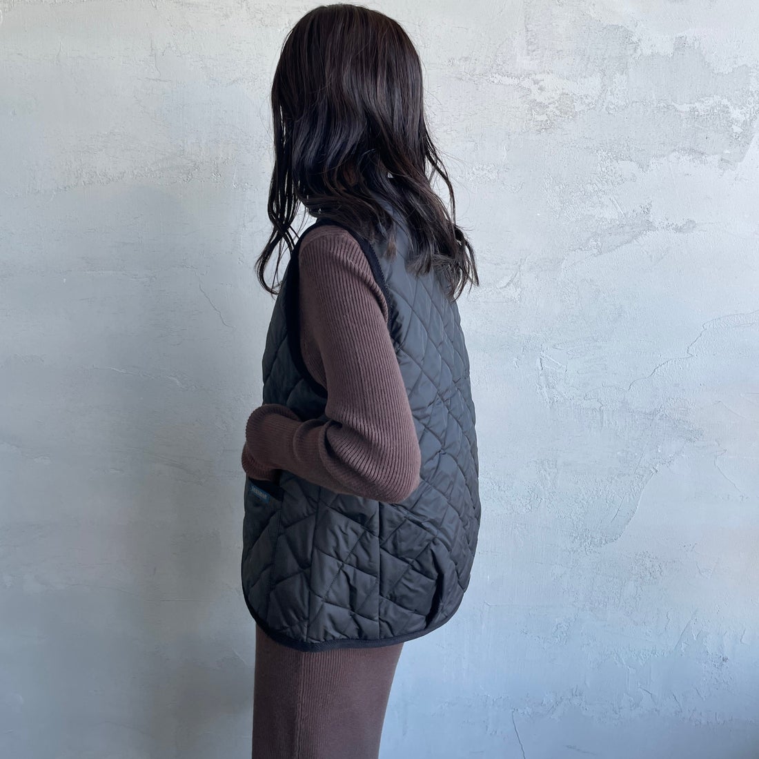 LAVENHAM [ラベンハム] コクーン ソーンハム ウィメンズ [LV10125] F44 SABLE &&モデル身長：160cm 着用サイズ：10&&