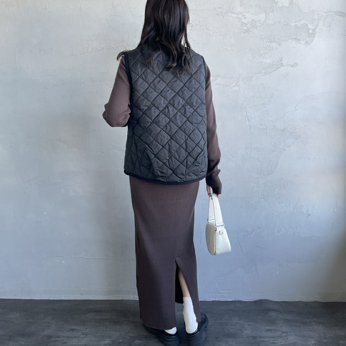 LAVENHAM [ラベンハム] コクーン ソーンハム ウィメンズ [LV10125] F44 SABLE &&モデル身長：160cm 着用サイズ：10&&