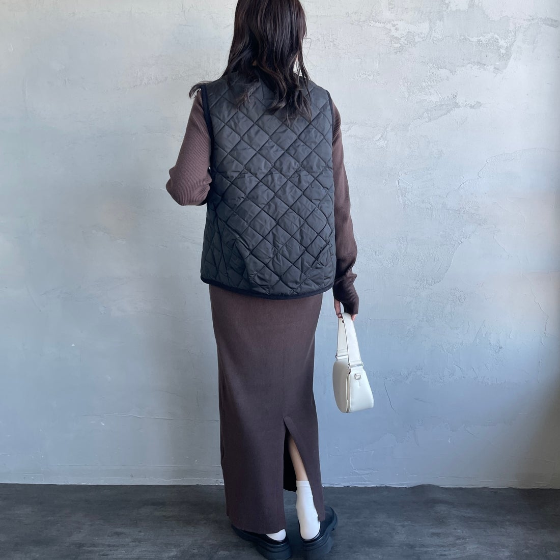 LAVENHAM [ラベンハム] コクーン ソーンハム ウィメンズ [LV10125] F44 SABLE &&モデル身長：160cm 着用サイズ：10&&