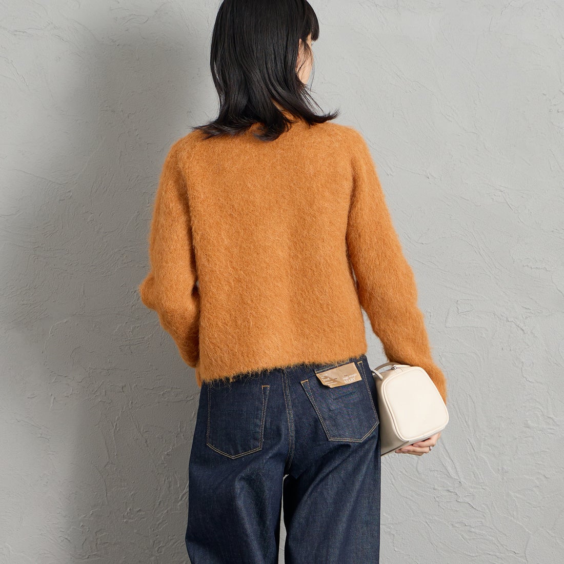 Gymphlex [ジムフレックス] クルーネック ショートカーディガン [GY-D0098SGK] ORANGE &&モデル身長：162cm 着用サイズ：14&&