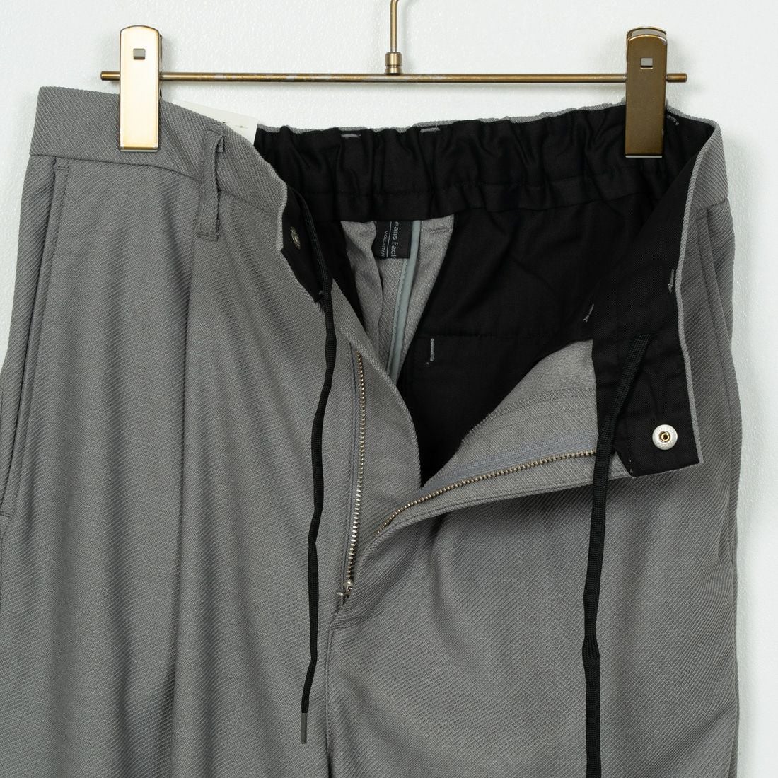 Jeans Factory Clothes [ジーンズファクトリークローズ] ウールライクニットツイルワイドテーパード [JFC-244-058] 64 GRY