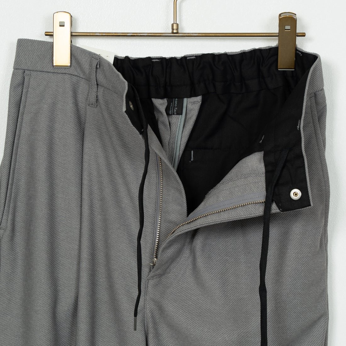 Jeans Factory Clothes [ジーンズファクトリークローズ] ウールライクニットツイルワイドテーパード [JFC-244-058] 64 GRY